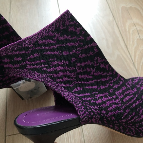 NWT Zara Women's Caged Open-Toe Heels in Black & Purple Size 8US 39EU - Picture 5 of 13